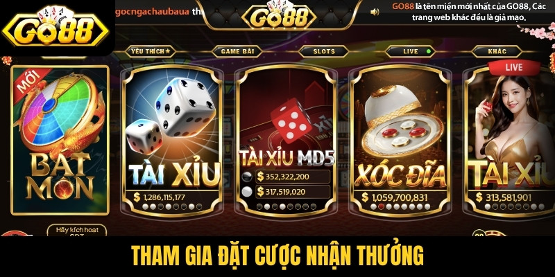 Tham gia đặt cược nhận thưởng